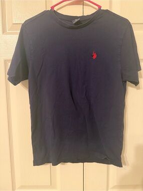 U.S. Polo Assn. Navy Short-Sleeve Crew Tee with Red Pony Logo